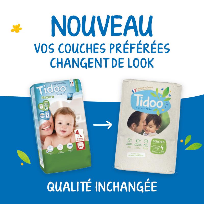 Couches T4 Maxi (7/18 kg) Tidoo, 50 unités