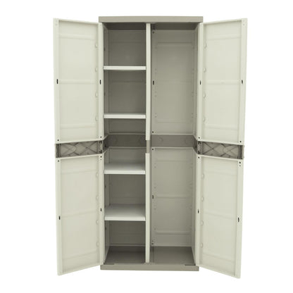 Besen- und Staubschrank 70 cm Titanium Plastiken Beige (überholt)