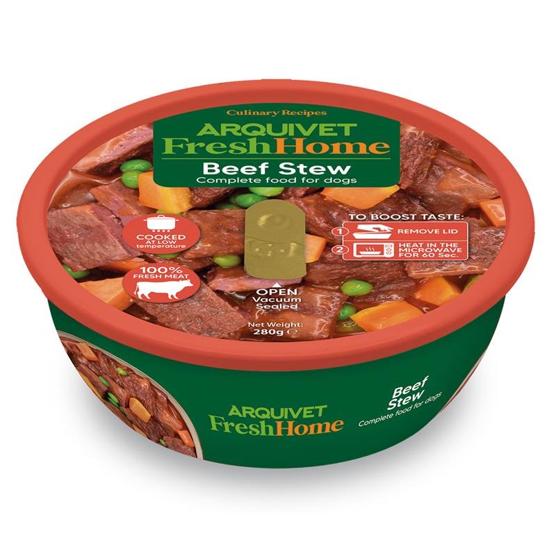 Arquivet Fresh Home Beef Stew Alimento umido di manzo per cani 280 g