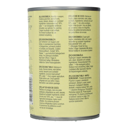 Kokosmelk 80 % BIO Terrasana, 400 ml