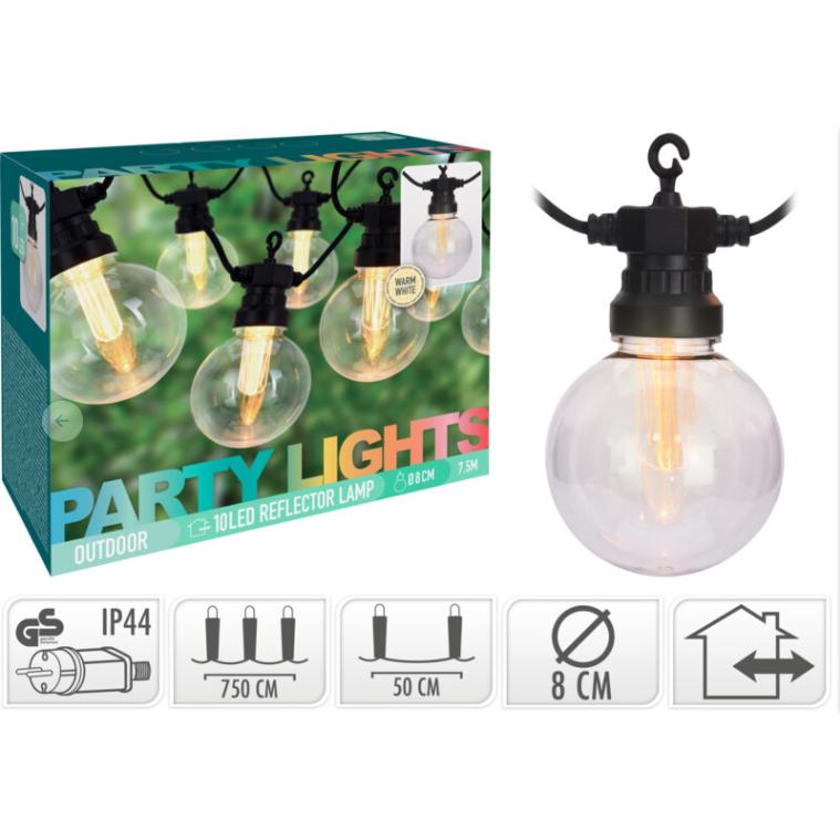 LED-girland 10 lampor Varm