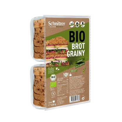 Geschnittenes Maisbrot mit Körnern, glutenfrei, Bio Schnitzer, 430 g