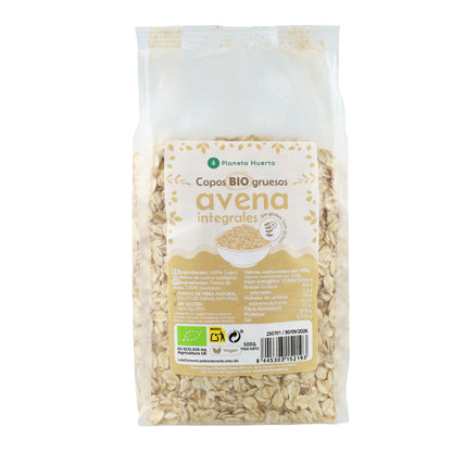 Grova havreflingor Glutenfri ECO Planeta Huerto 500 g