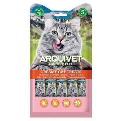 Creamy Cat Treats Creamy Salmon and Prawn Snack Arquivet 5x14 g