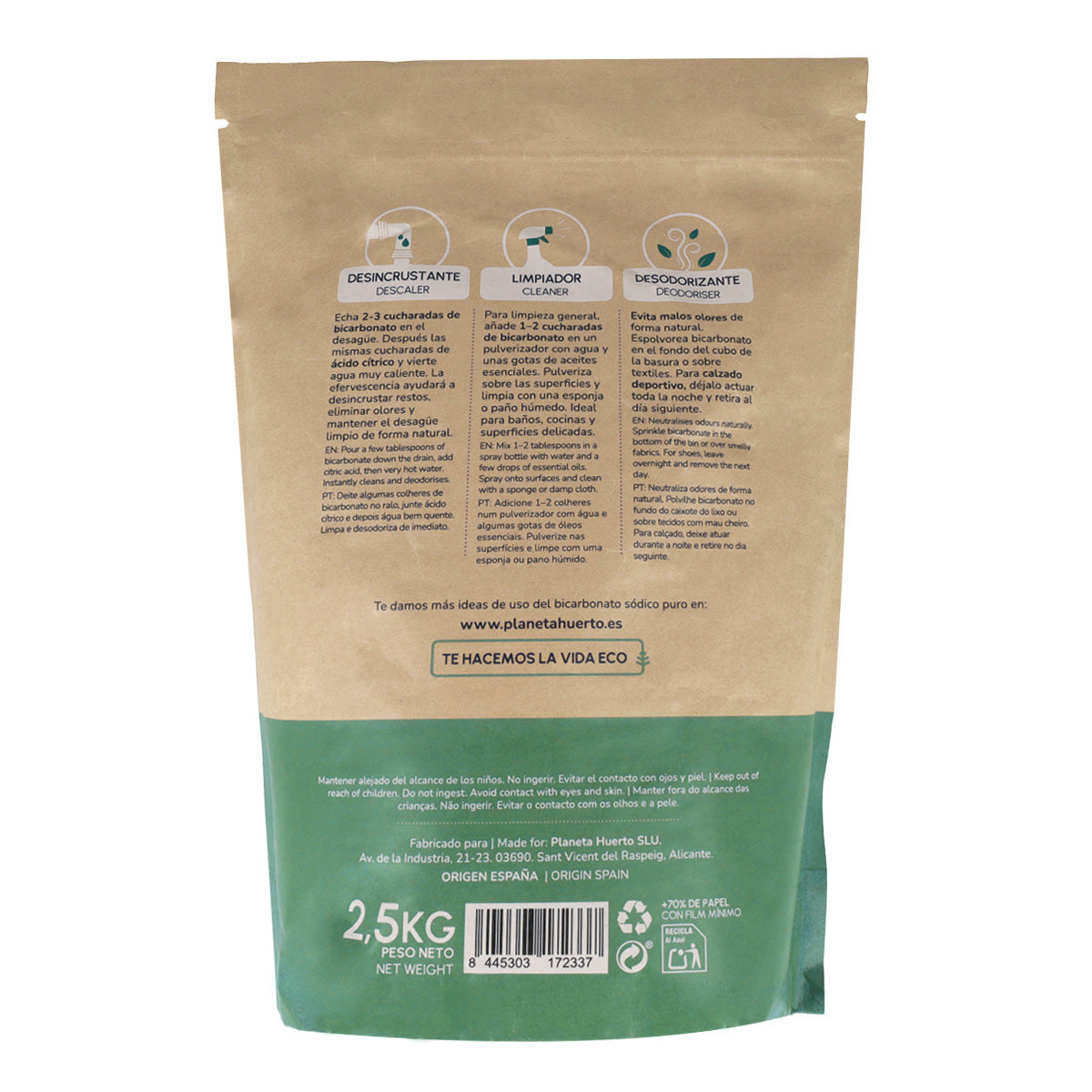Bicarbonate de sodium Planeta Huerto 2,5 Kg
