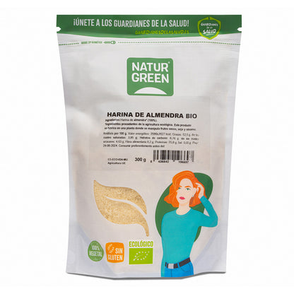 Glutenvrije biologische amandelmeel NaturGreen 300 g