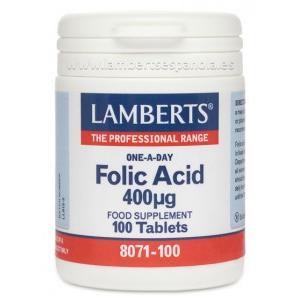 Acido folico 100 compresse da 400 μg, Lamberts