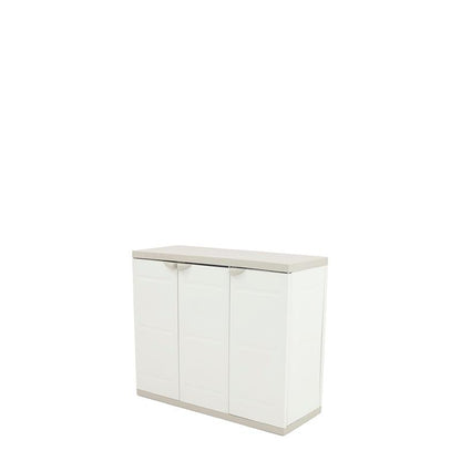Halve kast met 3 deuren 105 cm Titanium Plastiken Beige (gereviseerd)