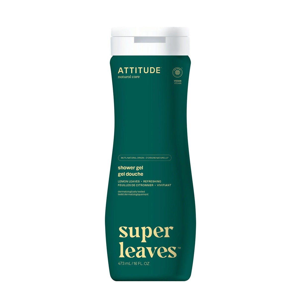 Super leaves Gel douche rafraîchissant Lemon Leaves Attitude 473 ml