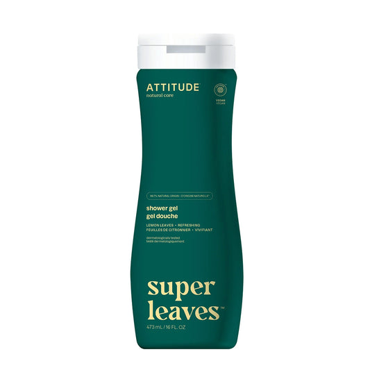Super leaves Gel douche rafraîchissant Lemon Leaves Attitude 473 ml