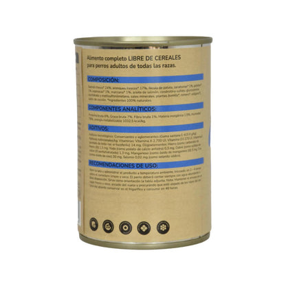 Pack 6 x Grain Free Superpremium Wet Dog Food Salmon 380 g Planeta Huerto