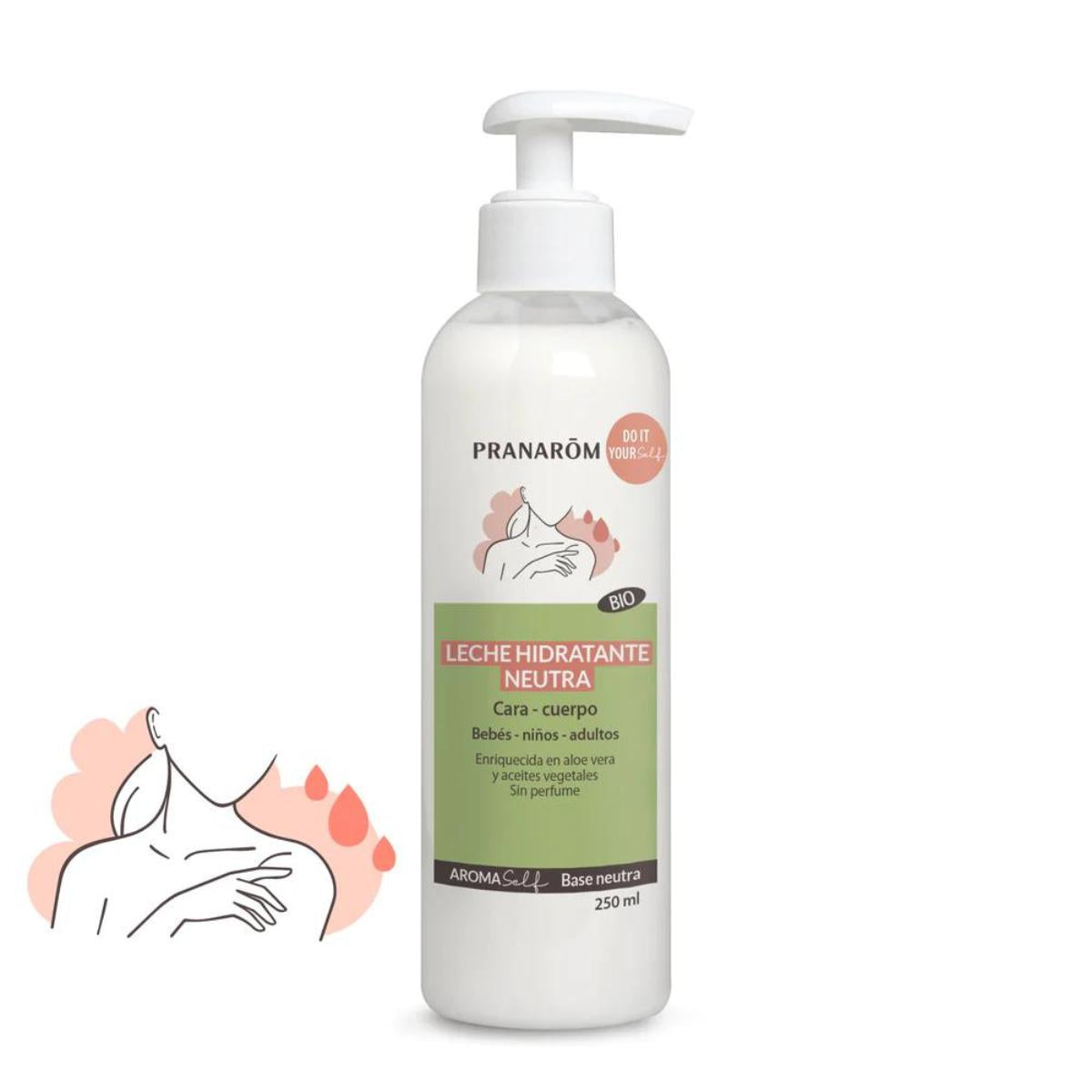 Biologische neutrale vochtinbrengende melk (Eco), Pranarôm 250 ml