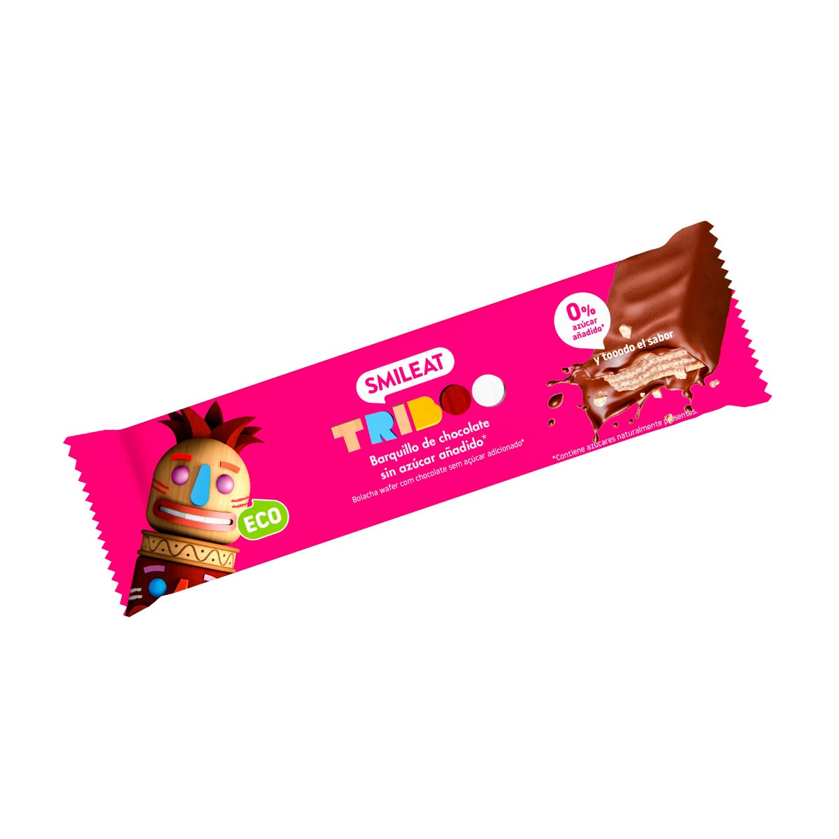 Confezione da 16 barrette ricoperte di cioccolato ECO Smileat 40 g