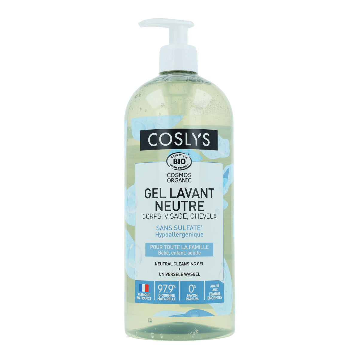 Coslys unscented universal shower gel, 1 l
