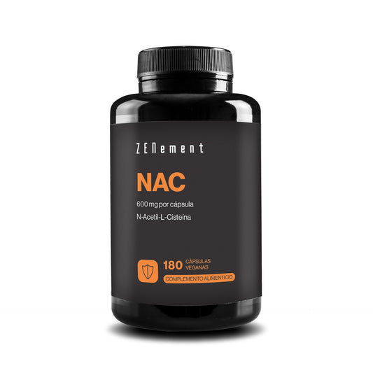 NAC N-Acétyl-Cystéine, 600 mg Zenement, 180 comprimés végétaliens  NAC 600 mg