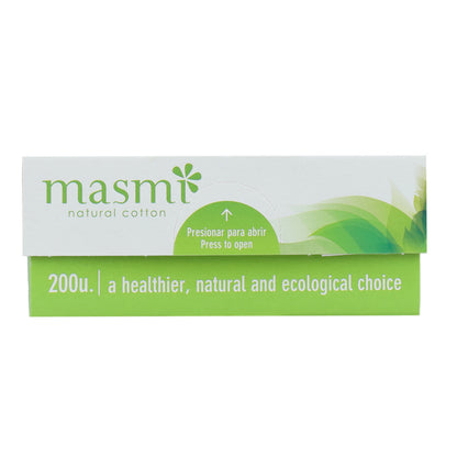 Biologische wattenstaafjes en papieren stick Masmi 200 stuks