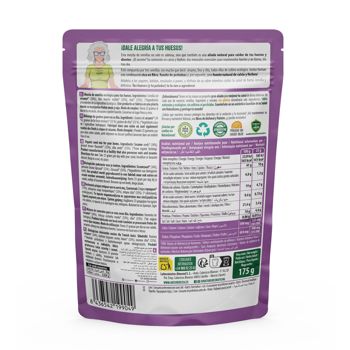 Mieszanka nasion SmartMix dla kości Bio Naturgreen 175 g