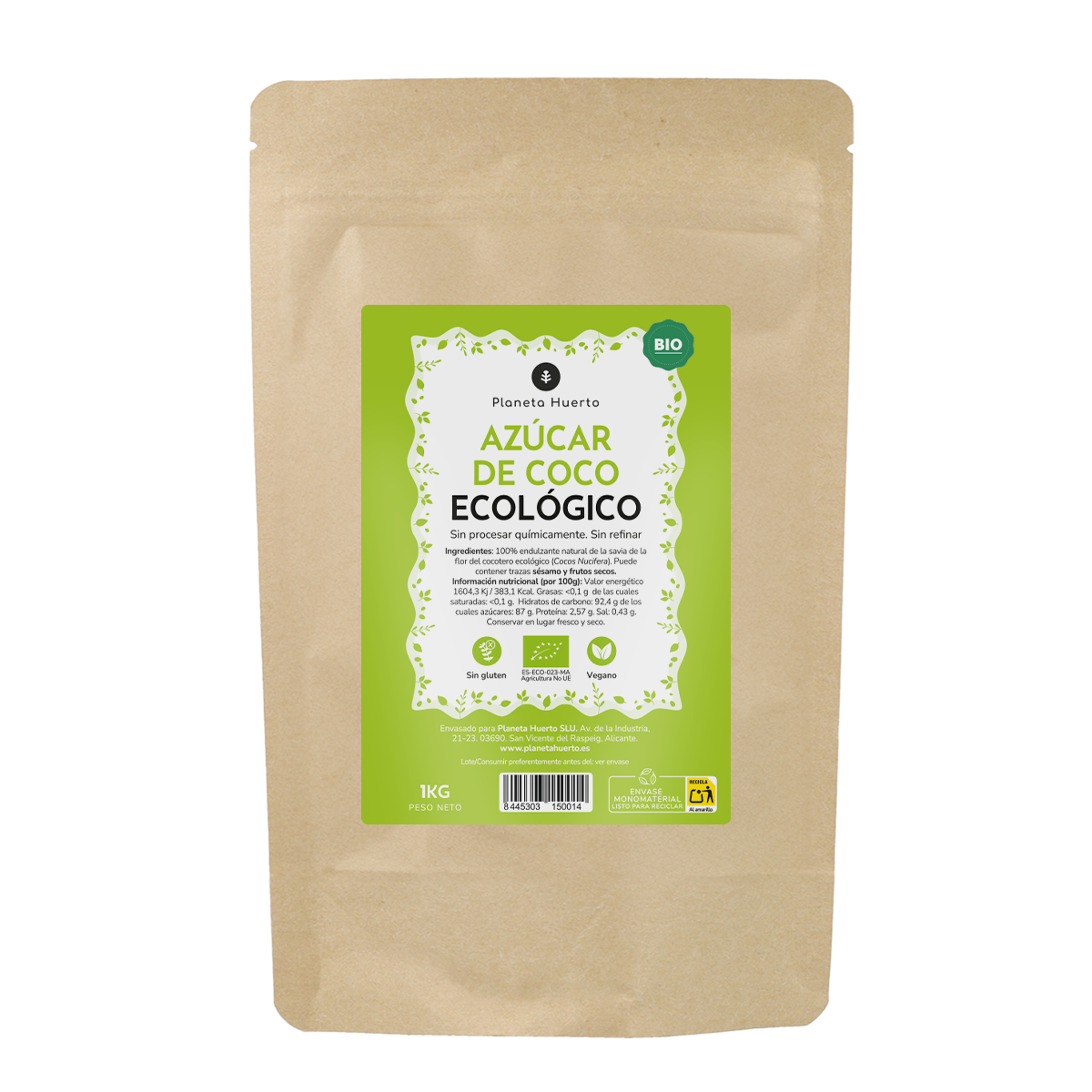 Kokossocker ECO Planeta Huerto