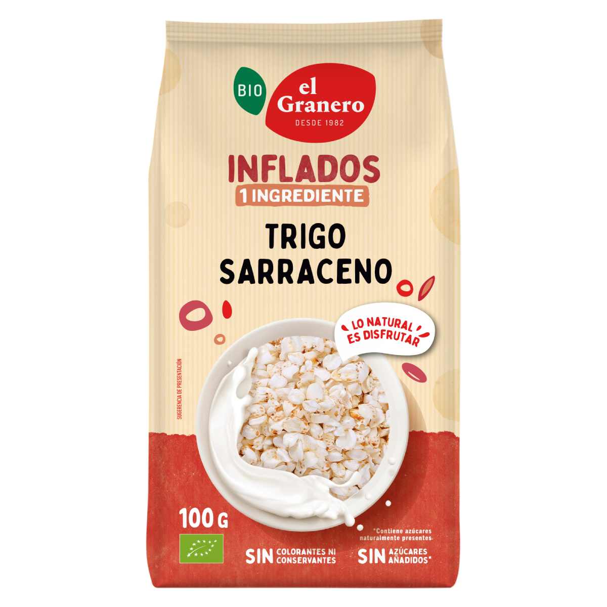 Trigo sarraceno hinchado BIO El Granero, 100g