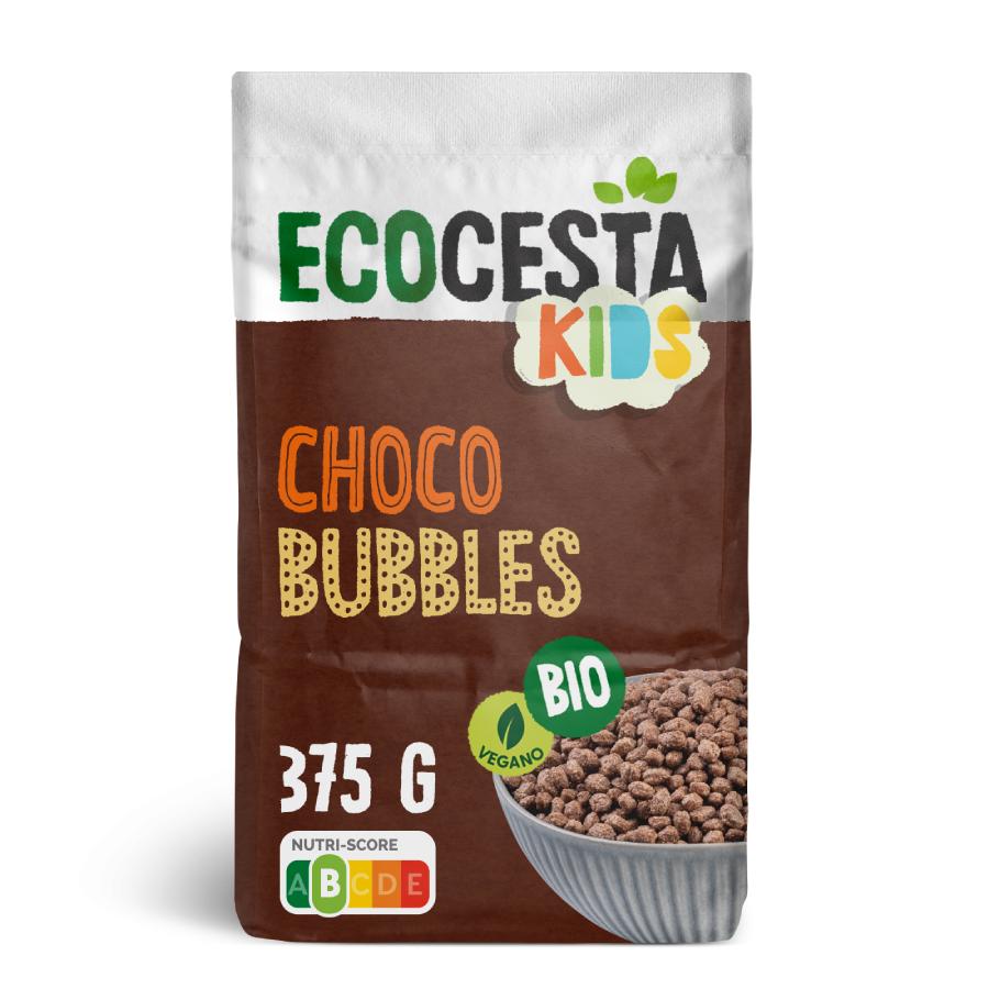 Riz soufflé pour le petit-déjeuner Choco Bubbles Bio Kids Ecocesta 375 g