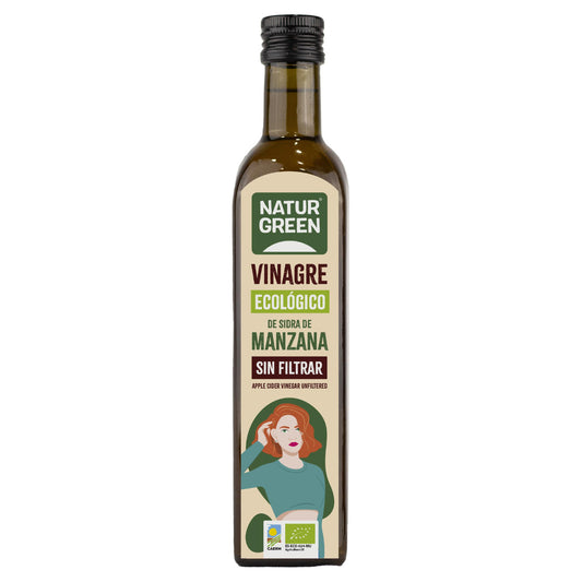 Vinaigre de cidre de pomme bio non filtré NaturGreen 500 ml