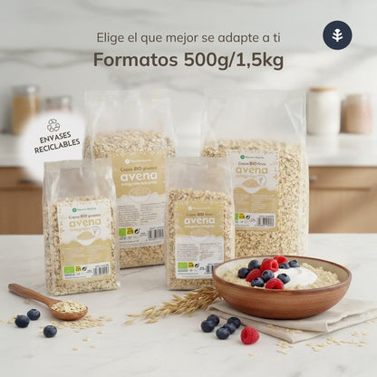 Grova havreflingor Glutenfri ECO Planeta Huerto 1,5 Kg