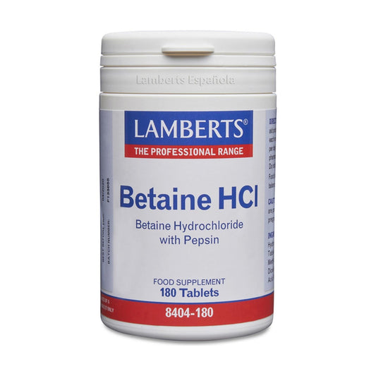 Betaine HCl 324 mg/Pepsin 5 mg Lamberts, 180 Tabletten