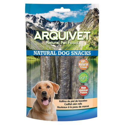 Arquivet Natural Dog Snack Cod Skin Rolls 70 g