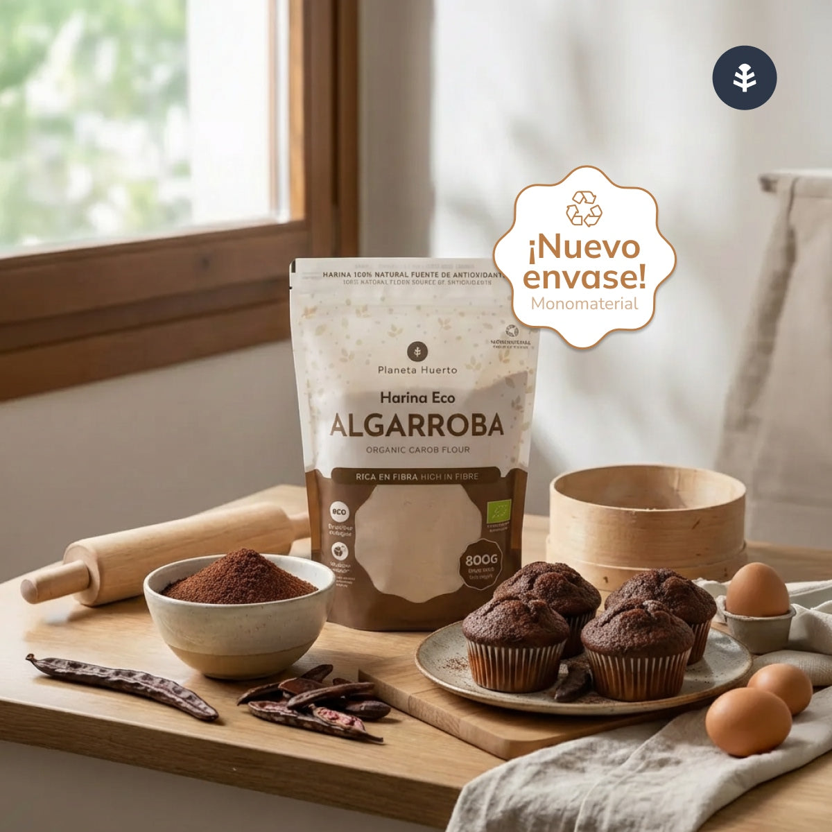 Carob Flour Eco Planeta Huerto 800 g