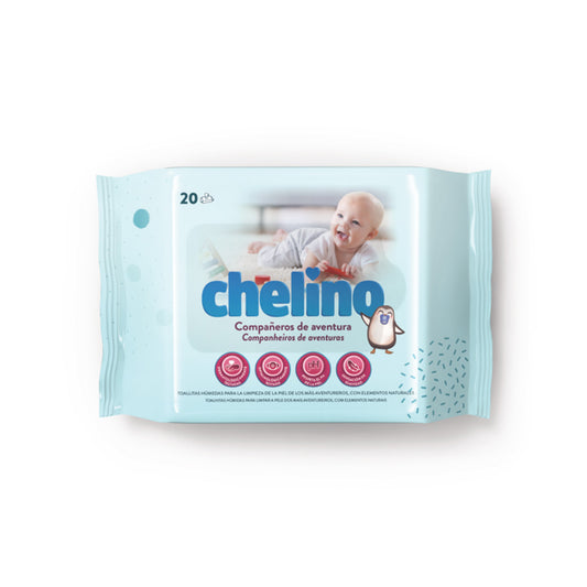 Toallitas infantiles dermo sensitive Chelino 20 unidades