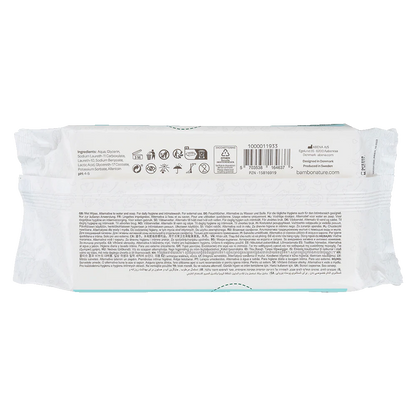 Salviettine Bambo Nature senza plastica 50 pezzi