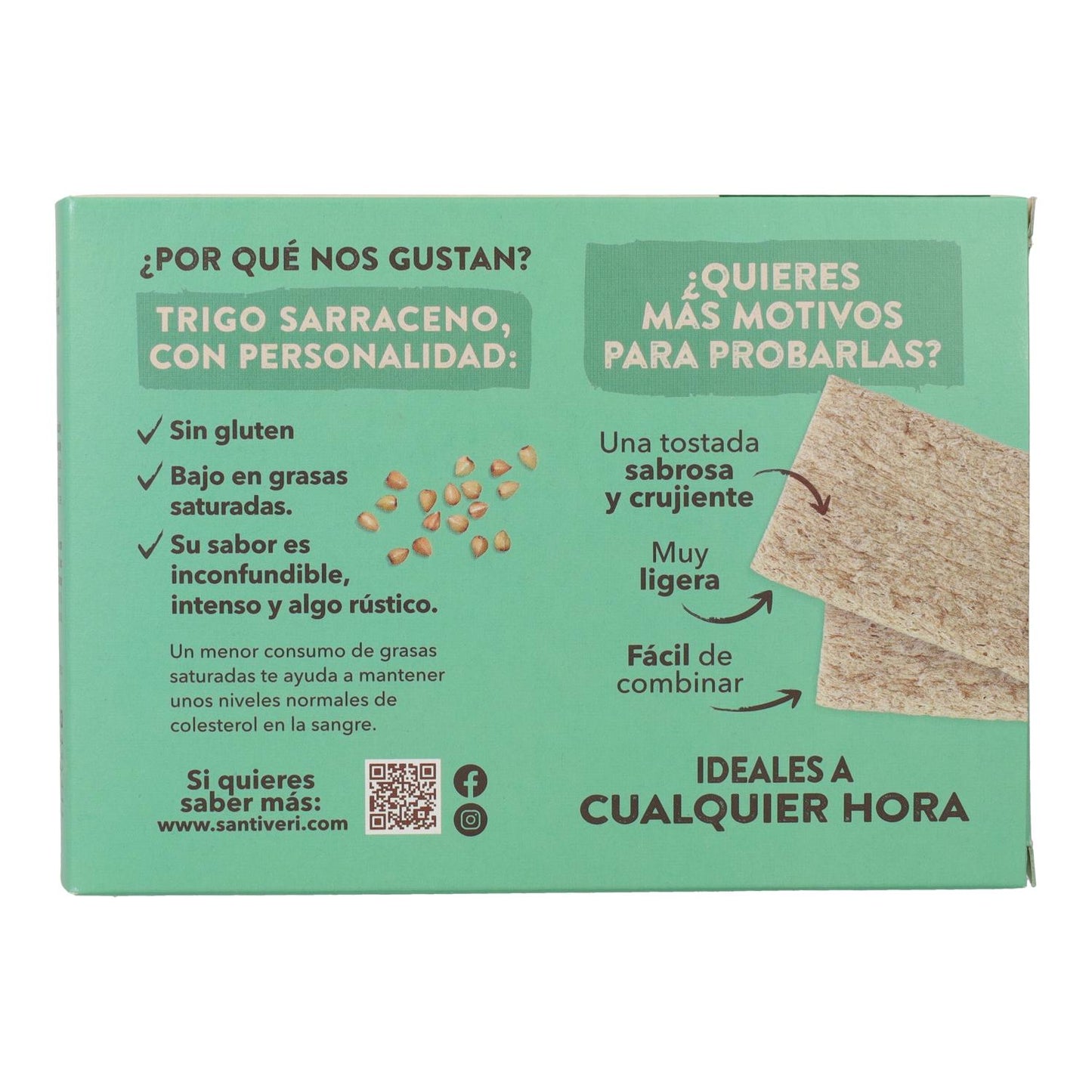 Toasts légers et croustillants au sarrasin bio Santiveri 100 g