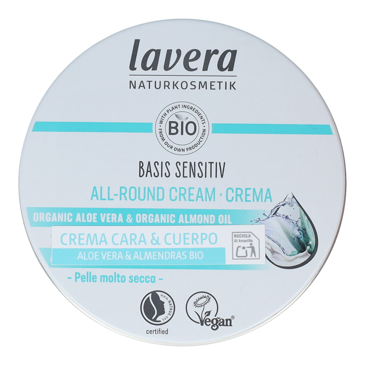 Gezichts- en lichaamscrème Sentitiv Bio Lavera 150 ml
