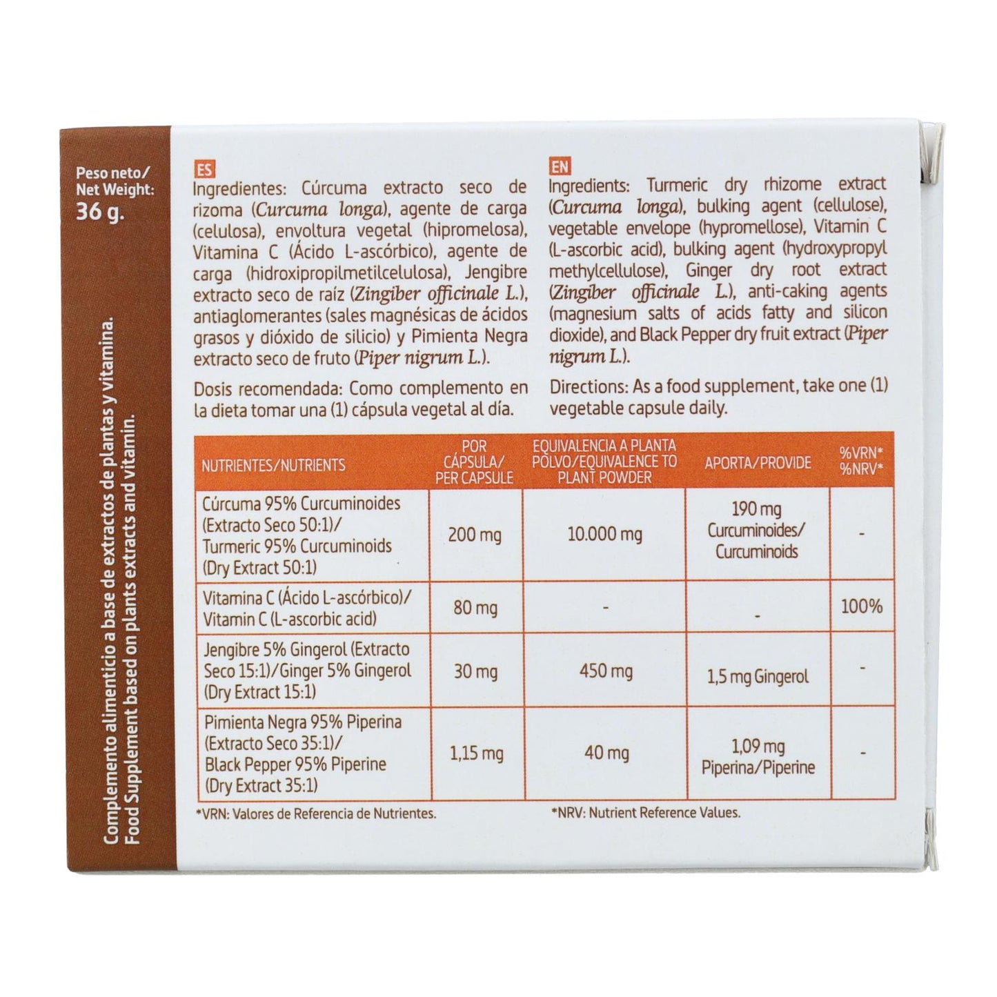 Kurkuma complex Nature Essential 10000 mg, 60 capsules