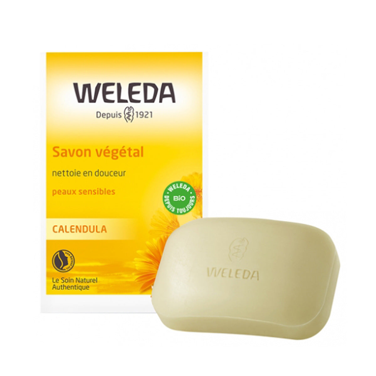 Weleda vaste plantaardige zeep met calendula 100 g