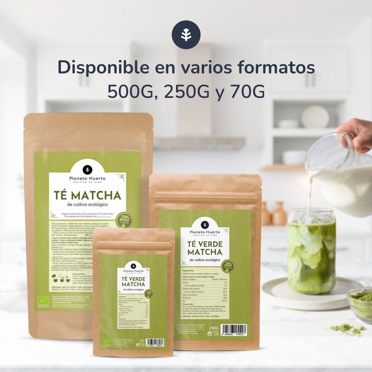 Matcha tepulver ECO Planeta Huerto 250 g
