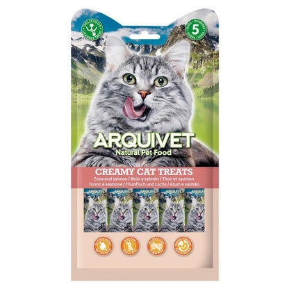 Creamy Cat Treats Krämig snack med tonfisk och lax Arquivet 5x14 g