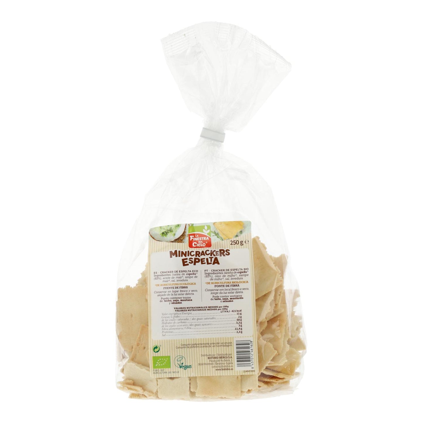 Mini crackers 100% spelt La Finestra Sul Cielo 250 g
