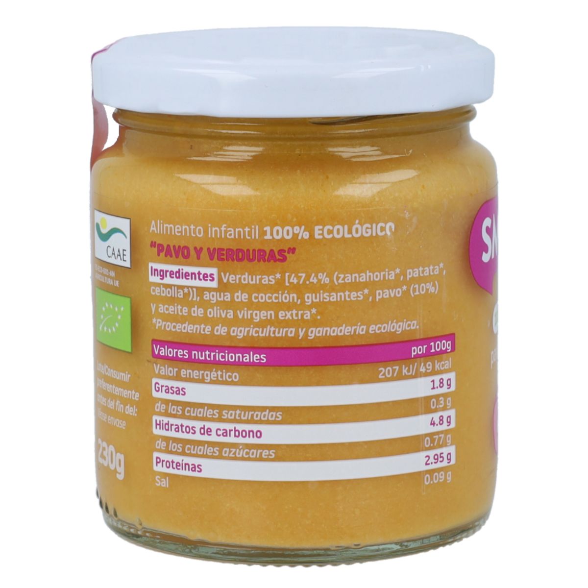 Bio-Glas Pute und Gemüse +6 Monate Smileat, 230 g