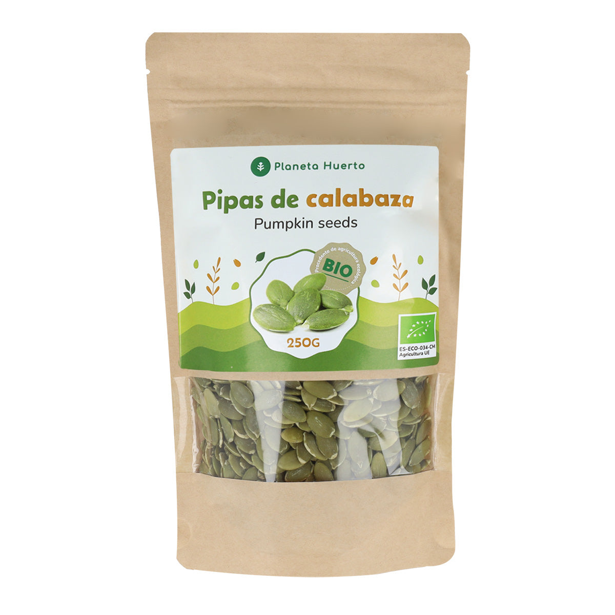 Graines de courge décortiquées ECO Planeta Huerto 250 g