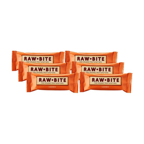6er-Pack Bio-Riegel Raw-Bite Cashew 50 g