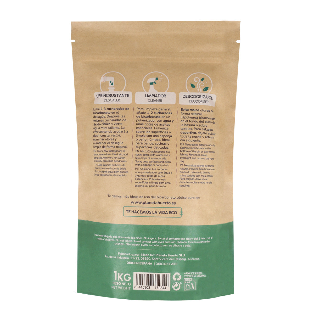 Sodium bicarbonate Planeta Huerto 1 Kg