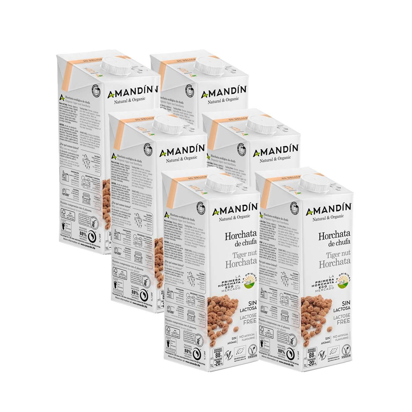 Amandín, pack de 6L d'horchata aux noix tigrées (1L chacun)