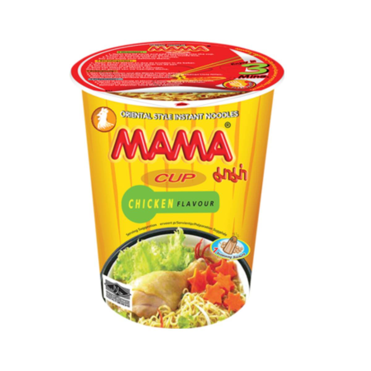 Bol de fideos instantáneos, pollo Mama 70g