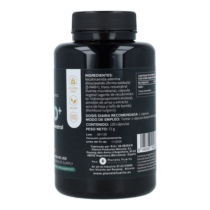 NAD+ Transresveratrol Planeta Huerto 120 capsules