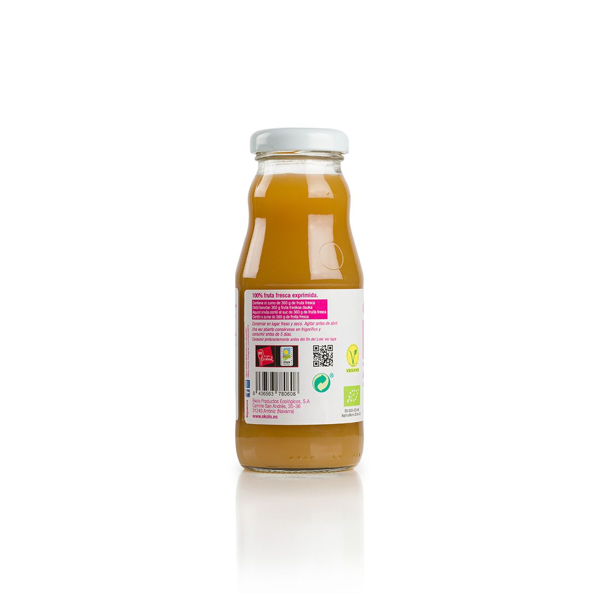 Jus de pomme et mangue BIO 100 % pressé Ékolo 200 ml