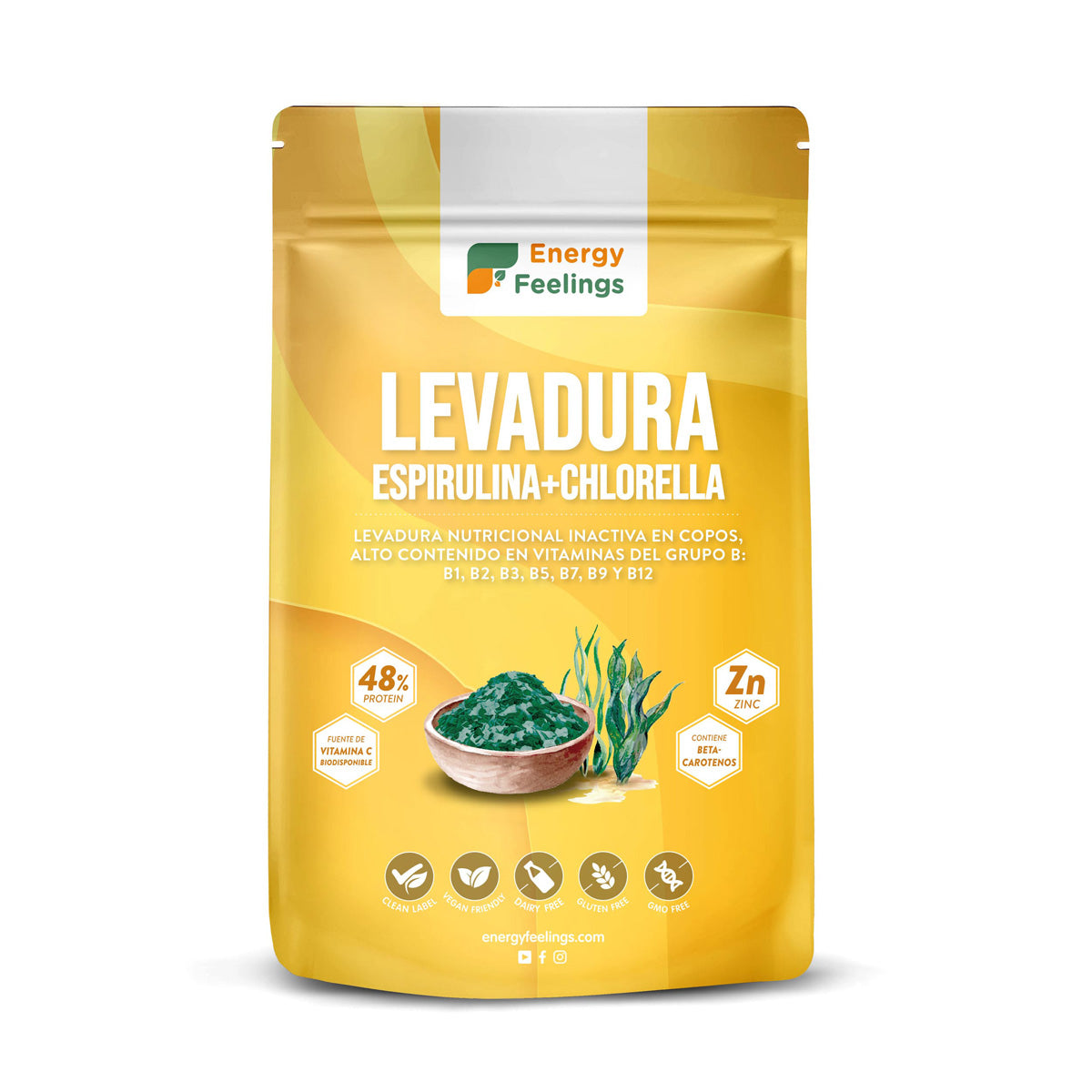 Voedingsgist met chlorella en spirulina XL Energy Feelings 250 g