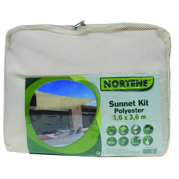 Wasserdichte Sonnensegel Sunnet Dreieck-Set 5x5x5m