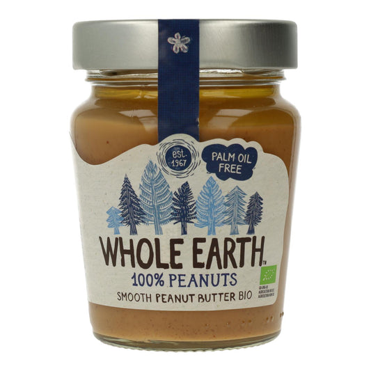 Zachte biologische pindakaas, 227 g. Whole Earth