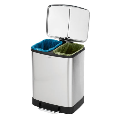 Edelstahl-Treteimer Easy Close Studio Duo, 2 x 20 l